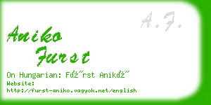 aniko furst business card